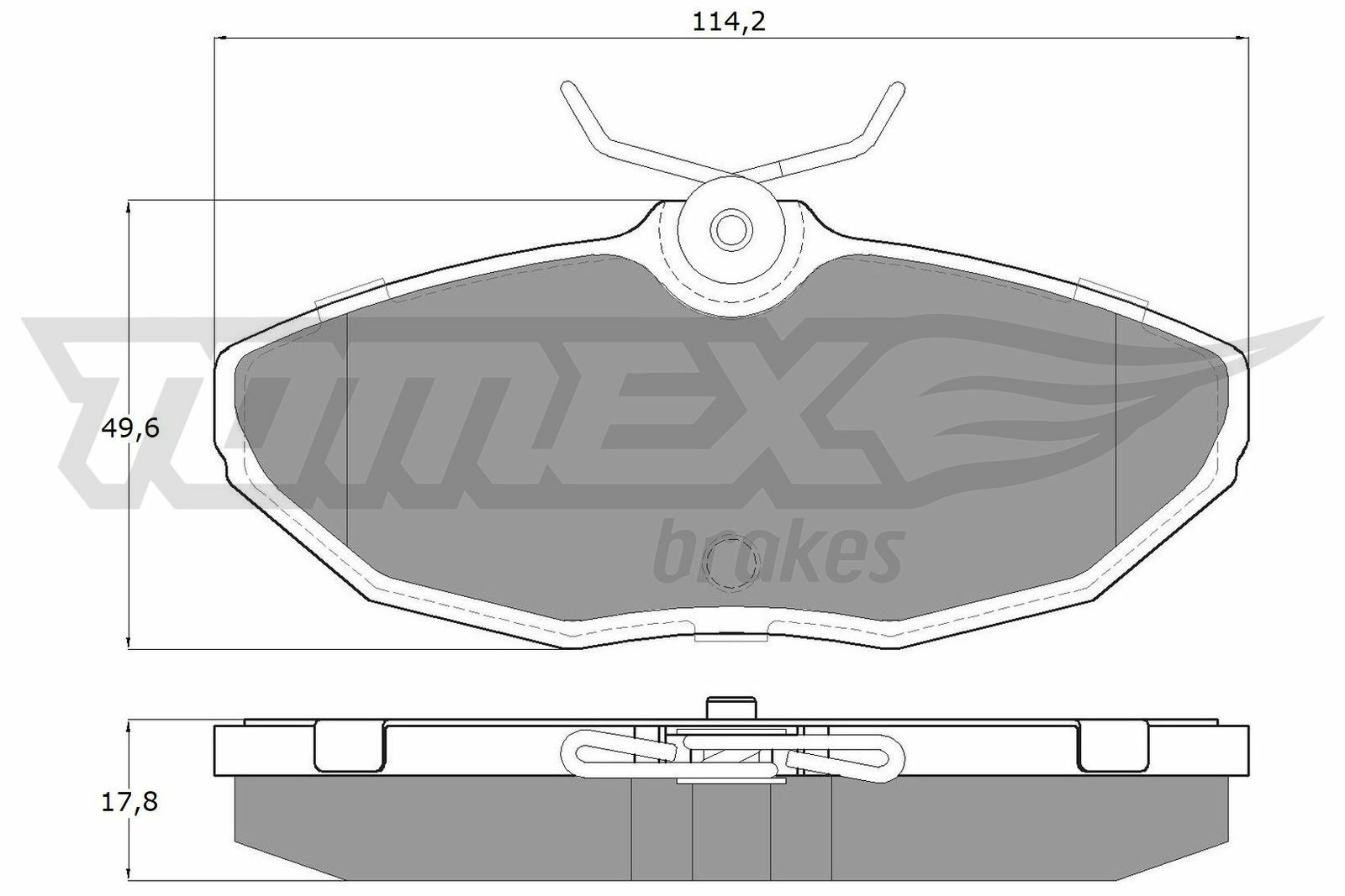 Sada brzdových destiček, kotoučová brzda TOMEX Brakes